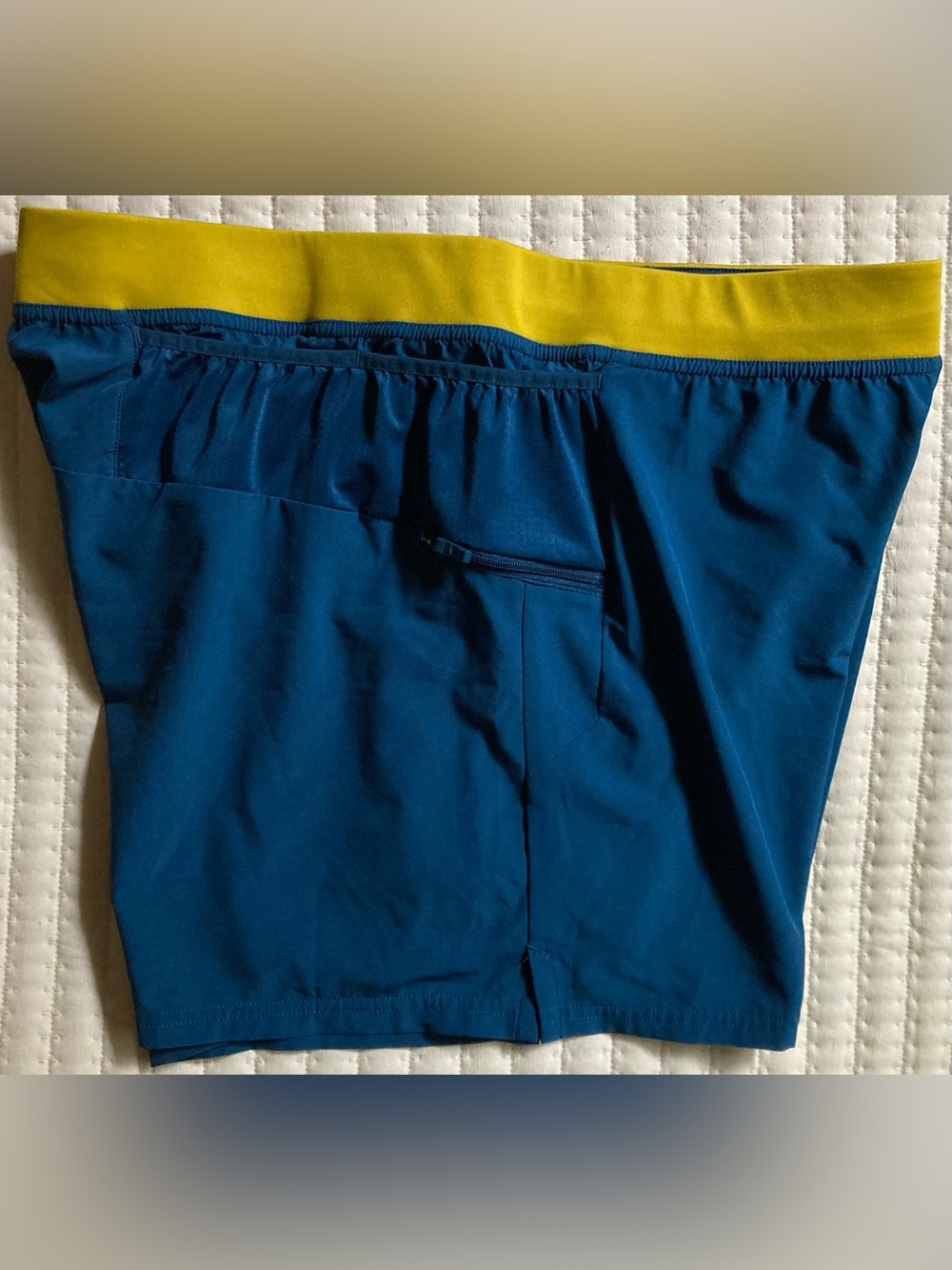 Brooks Sherpa Running Shorts Men’s Large 5” Blue Gym Athletic Lined Pockets Yoga - Picture 2 of 10